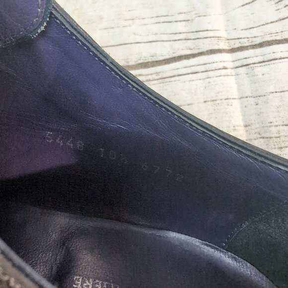 Zampiere Black and Blue Cap Toe Mens Oxford Dress Shoes Size 10.5 - Picture 6 of 10